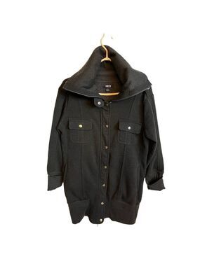 Ladies polyester fleece zippered Moto jacket with British embellishments size lg